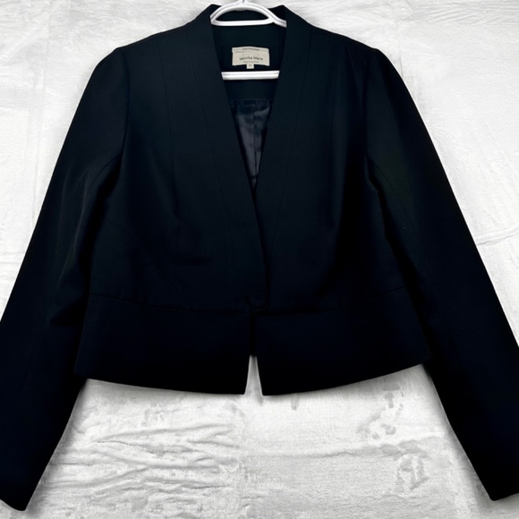 Veronika Maine Black Styles Blazer Made in Australia Fabric from Europe sz14 - Picture 9 of 9